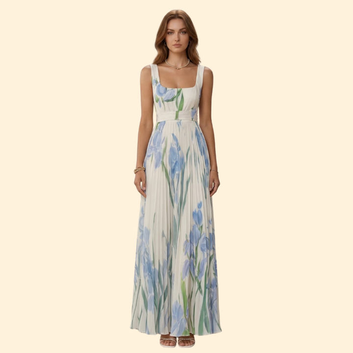 Women's Floral Pleated Dress