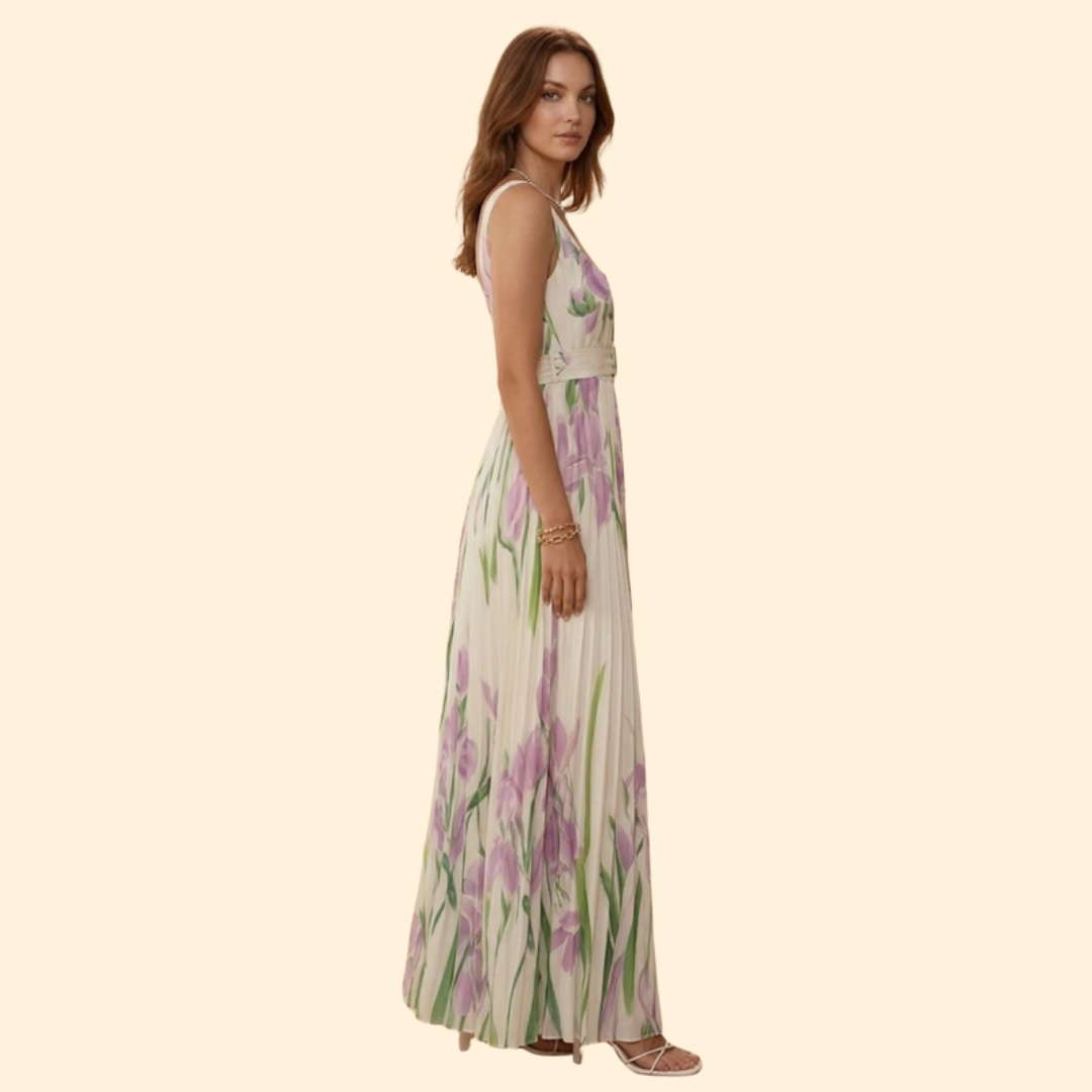 Women's Floral Pleated Dress