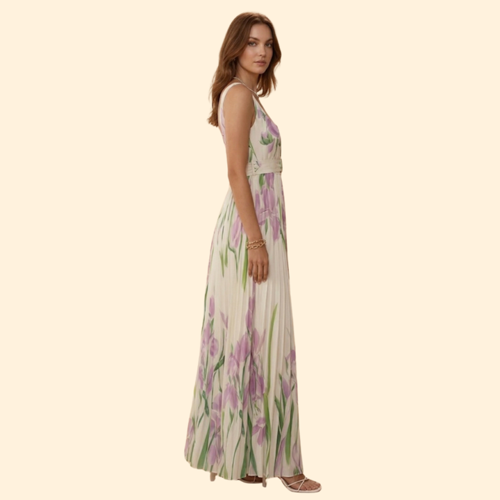 Women's Floral Pleated Dress