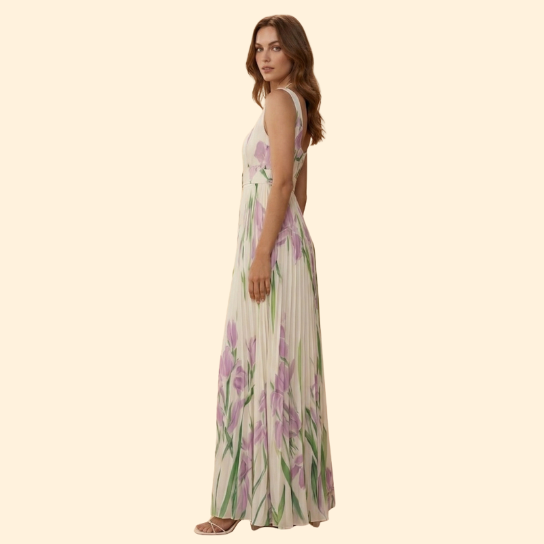 Women's Floral Pleated Dress