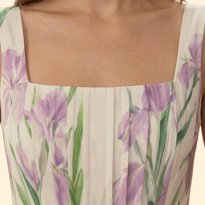Women's Floral Pleated Dress