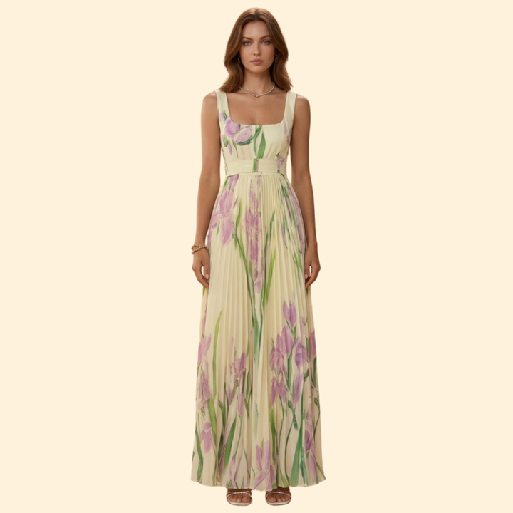 Women's Floral Pleated Dress