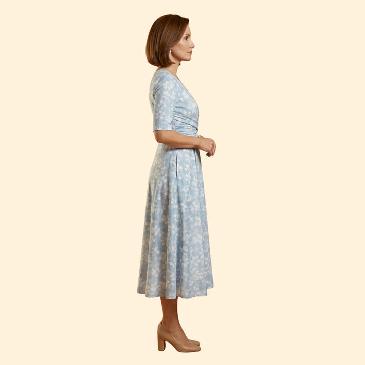 Women's Floral Pocket Midi Dress