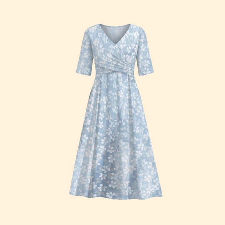 Women's Floral Pocket Midi Dress