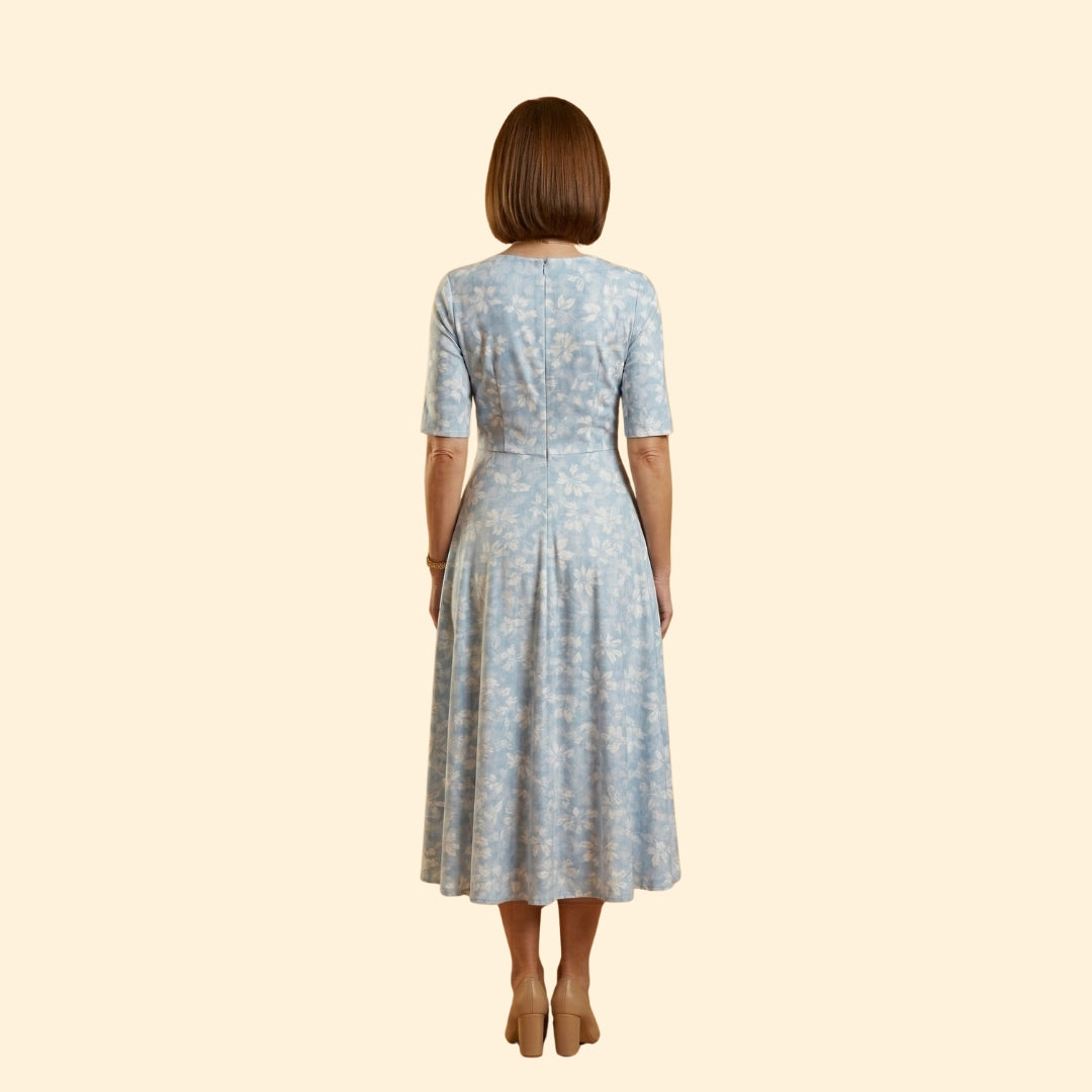 Women's Floral Pocket Midi Dress