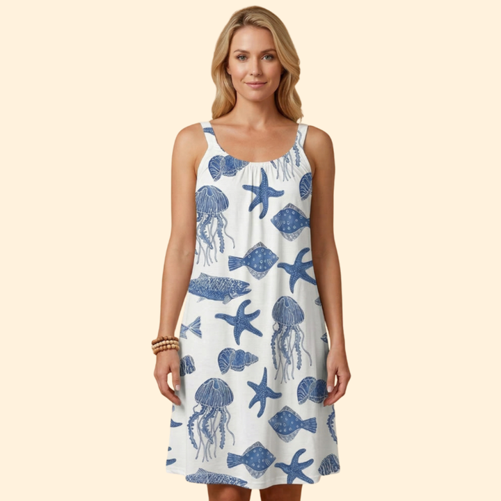 Women's Floral Print Beach Dress