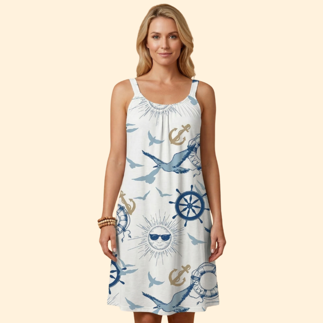 Women's Floral Print Beach Dress
