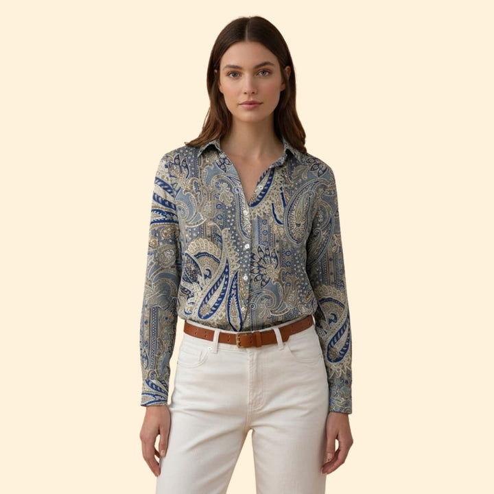 Women's Floral Print Button-Down Shirt