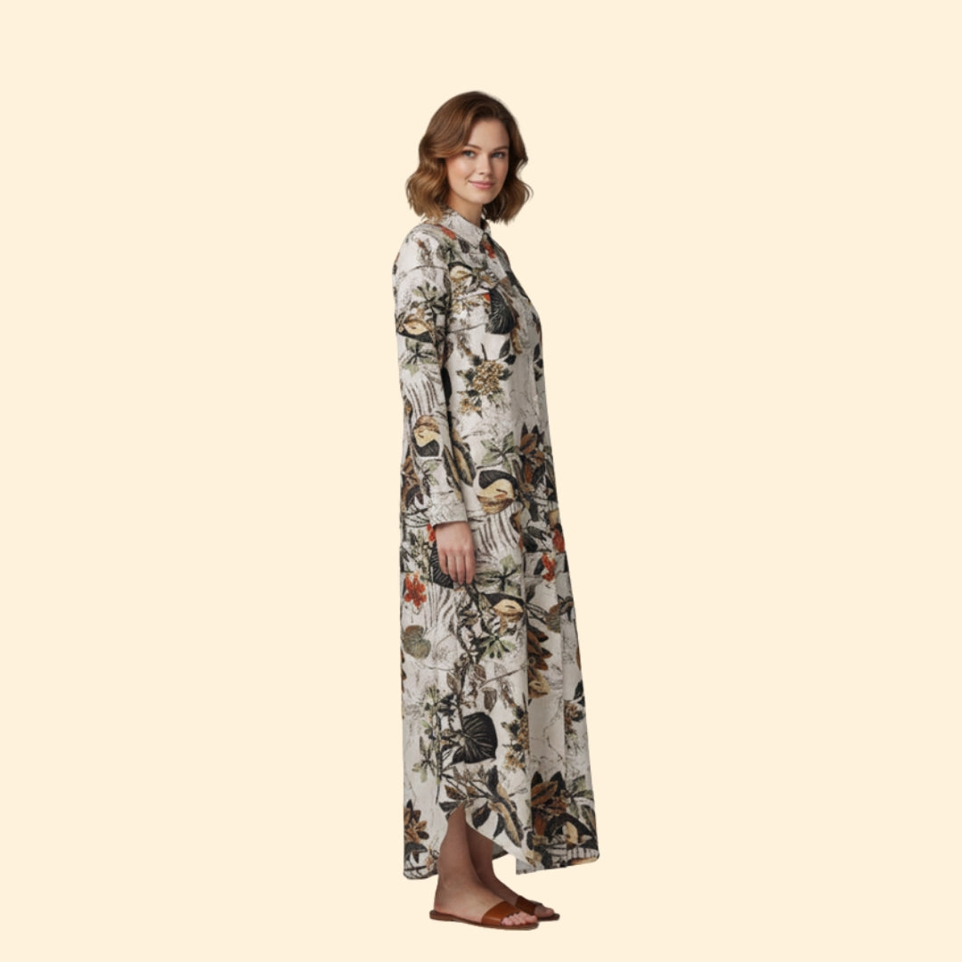 Women's Floral Print Shirt Dress