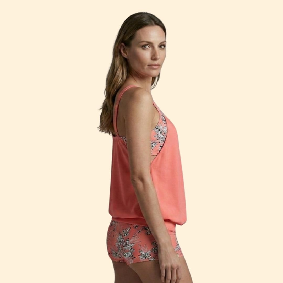 Women's Floral Print Tankini Set