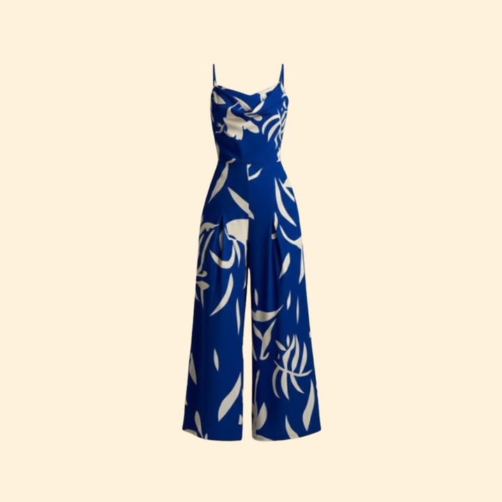 Women's Floral Print Wide-Leg Jumpsuit