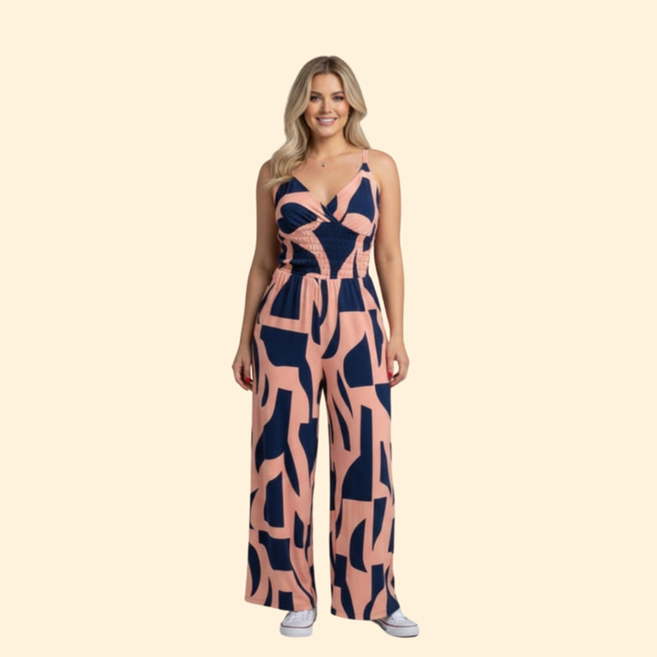 Women's Floral Print Wide-Leg Jumpsuit