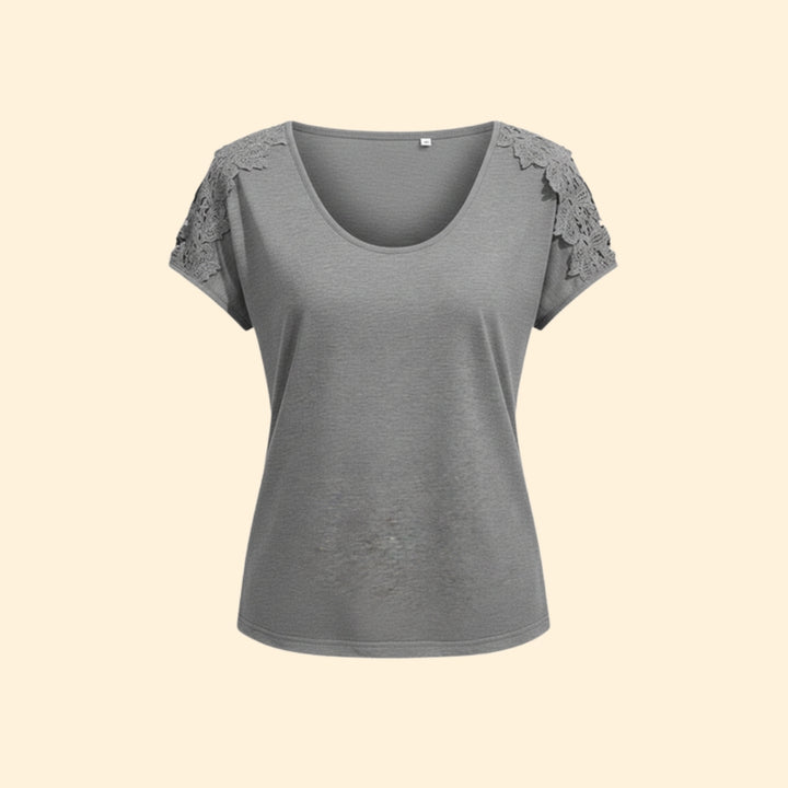 Women's Floral Shoulder T-Shirt
