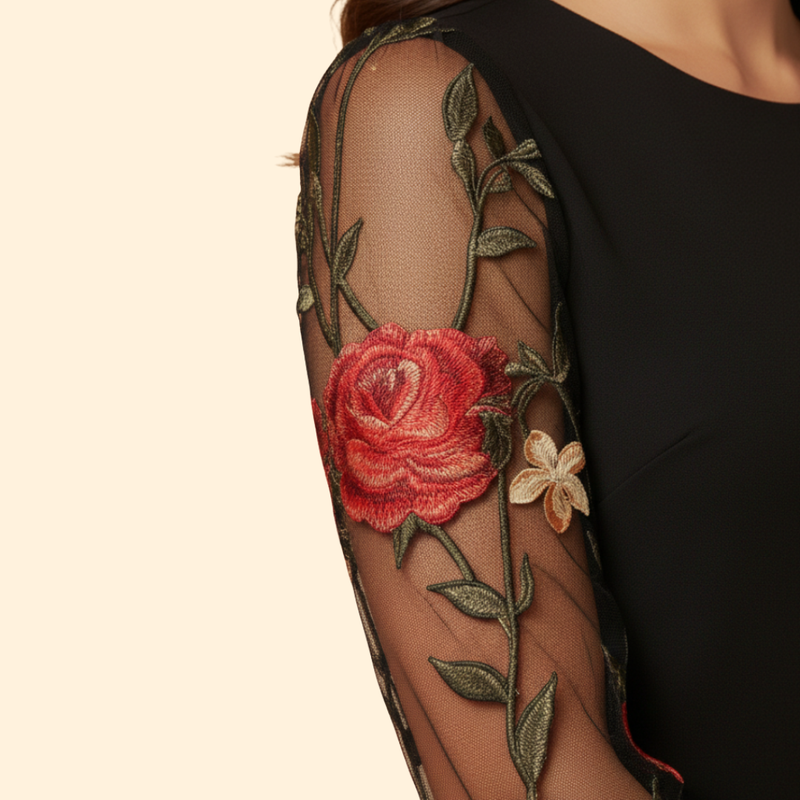 Women’s Floral Sleeve Midi Dress