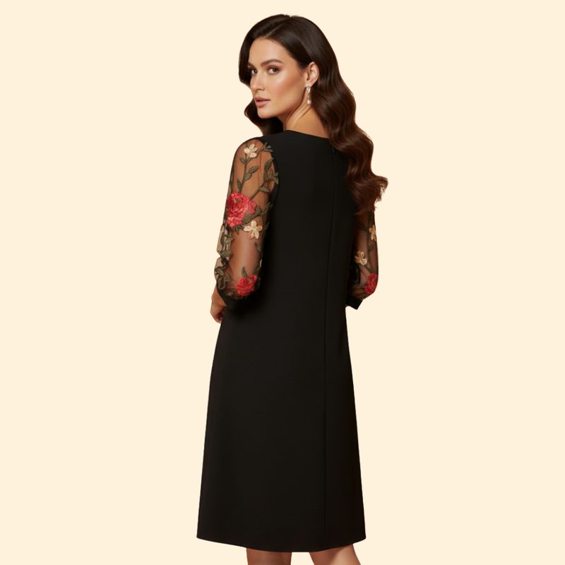 Women’s Floral Sleeve Midi Dress