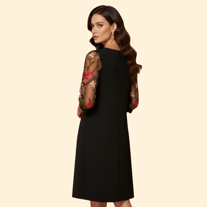 Women’s Floral Sleeve Midi Dress