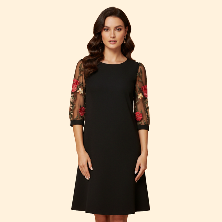Women’s Floral Sleeve Midi Dress