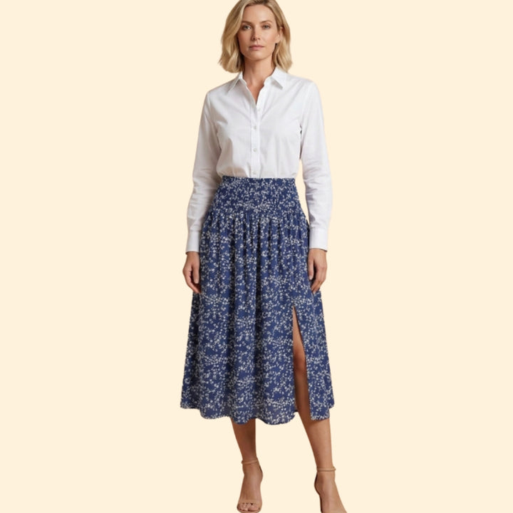 Women's Floral Slit Skirt