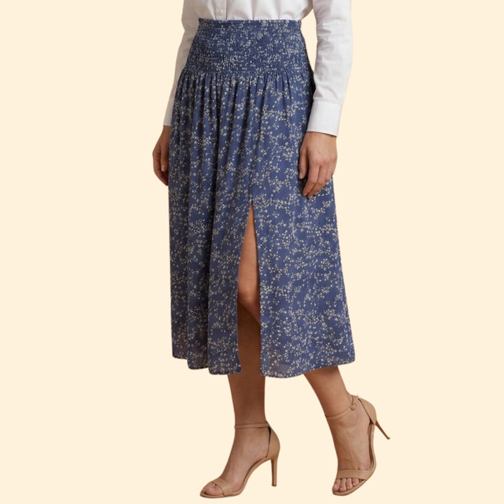 Women's Floral Slit Skirt