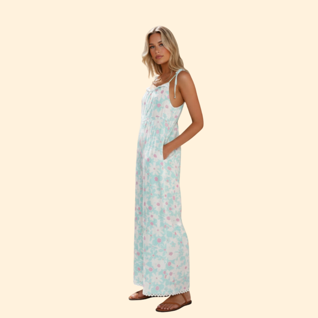 Women's Floral Spaghetti Strap Jumpsuit