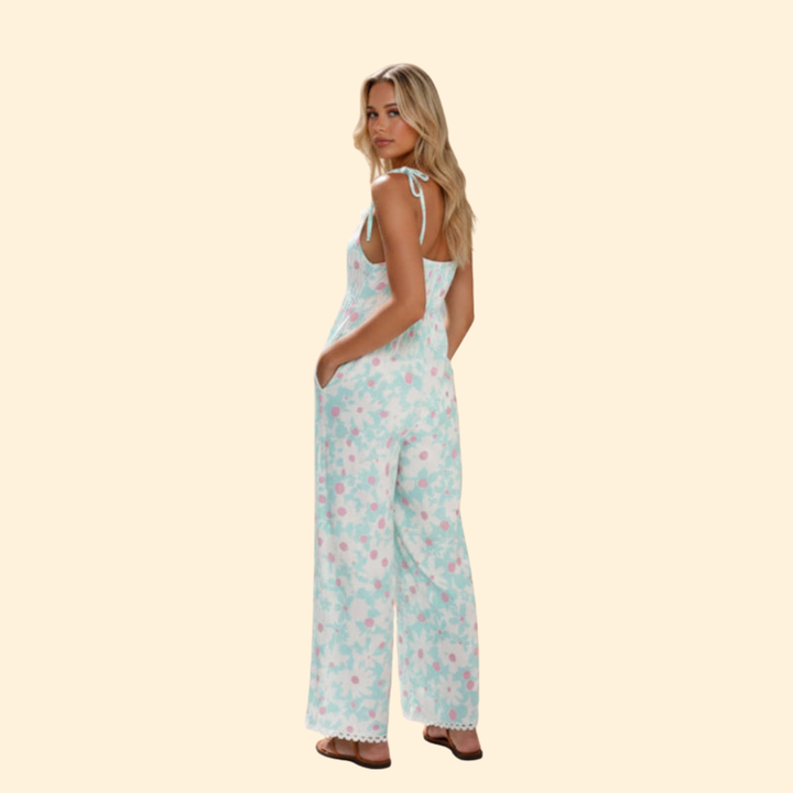 Women's Floral Spaghetti Strap Jumpsuit