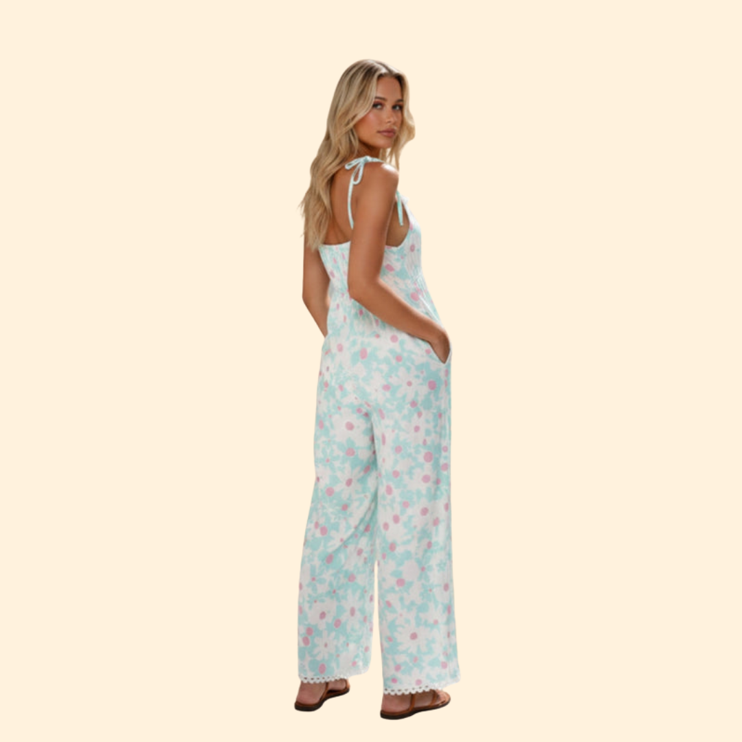 Women's Floral Spaghetti Strap Jumpsuit