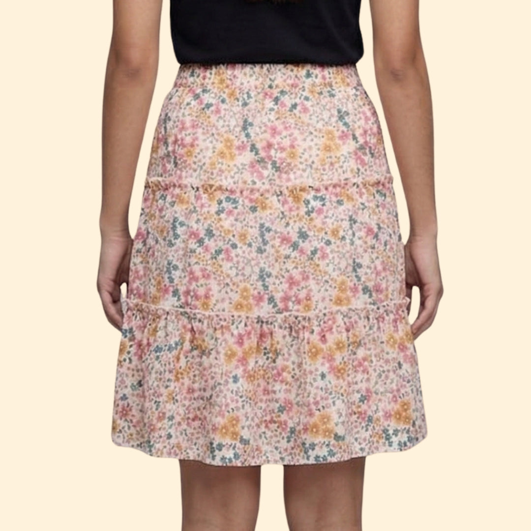 Women's Floral Tiered Skirt