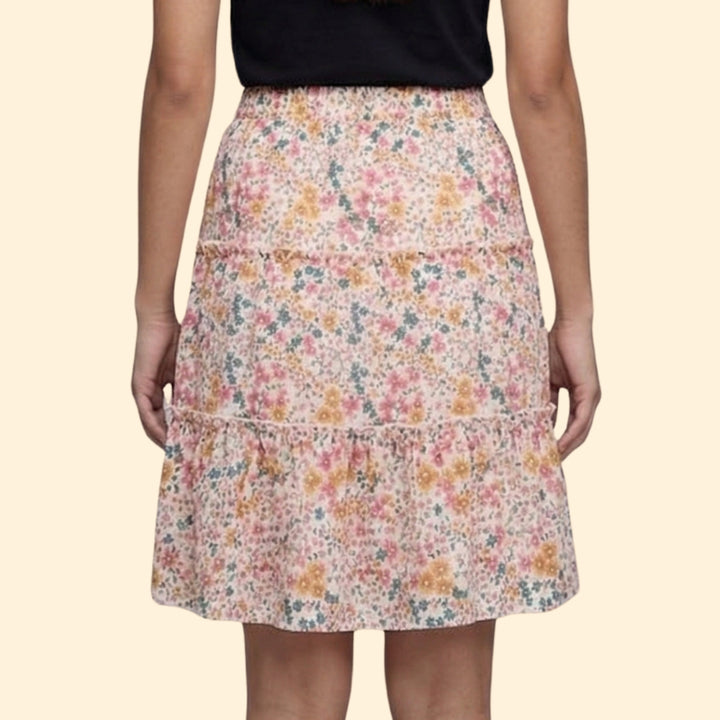 Women's Floral Tiered Skirt