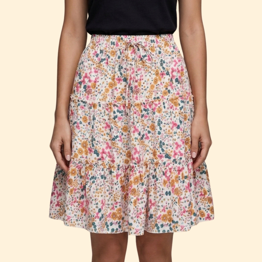 Women's Floral Tiered Skirt