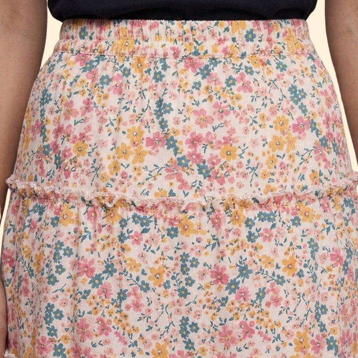 Women's Floral Tiered Skirt