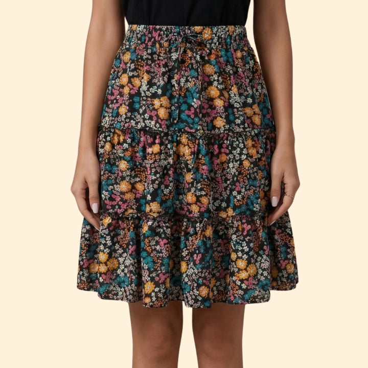 Women's Floral Tiered Skirt