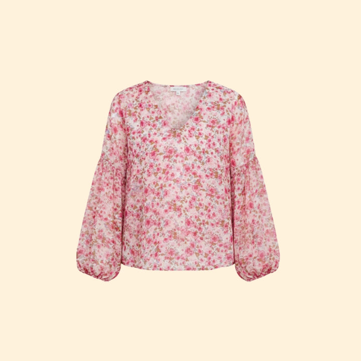 Women's Floral V-Neck Blouse