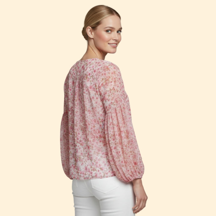 Women's Floral V-Neck Blouse