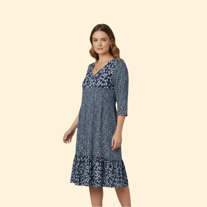 Women's Floral V-Neck Dress