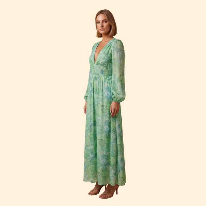 Women's Floral V-Neck Dress