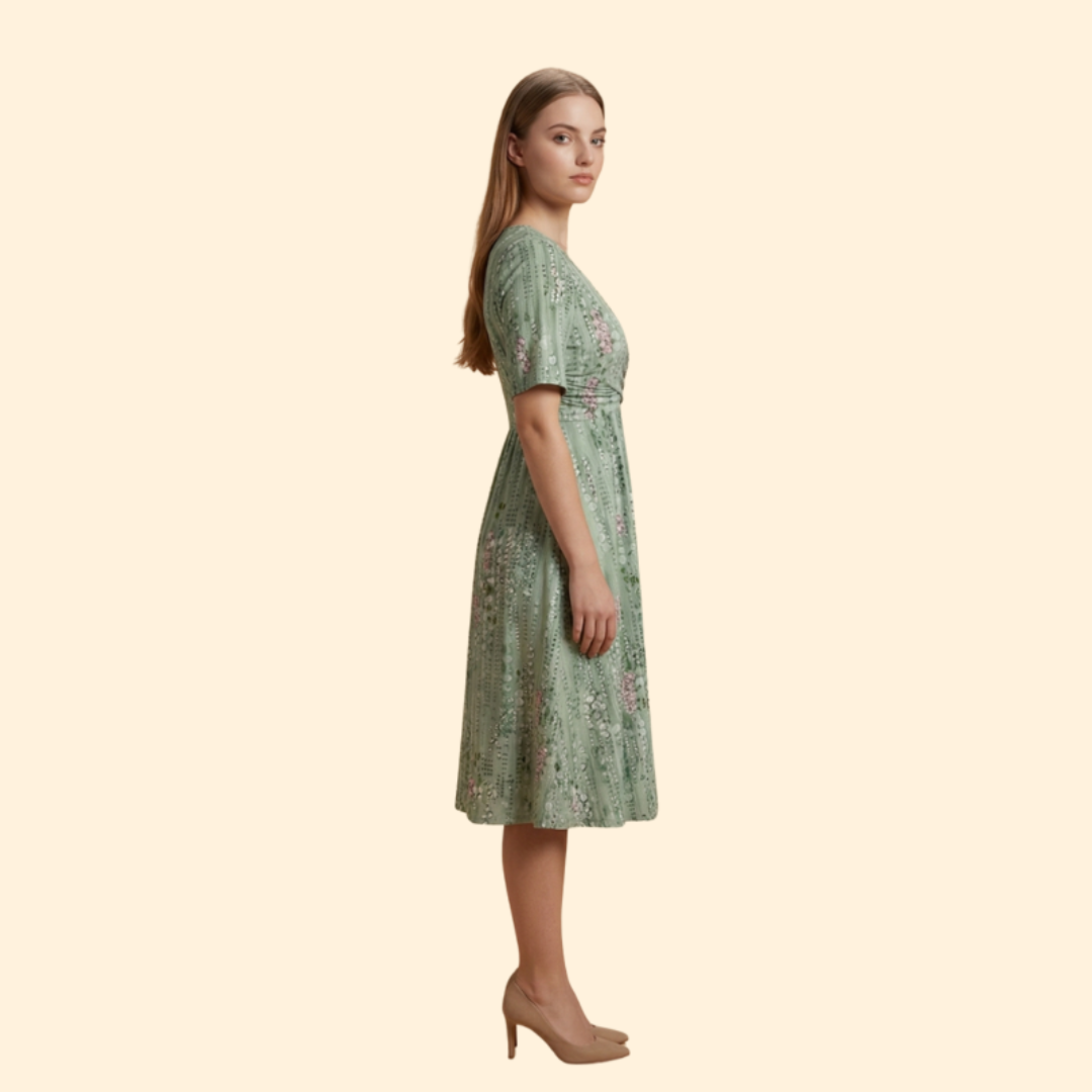Women's Floral V-Neck Dress