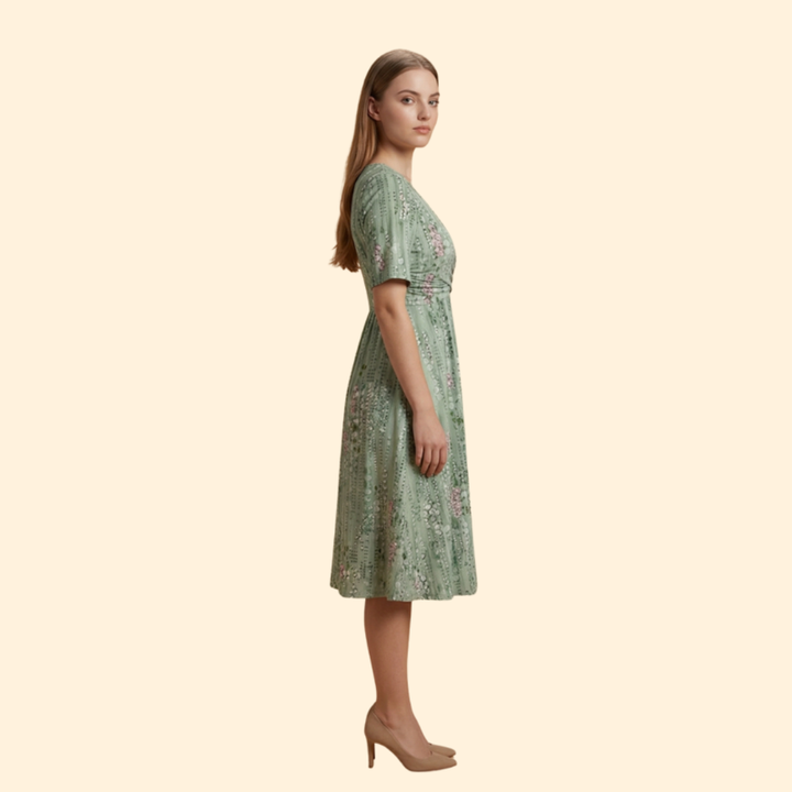 Women's Floral V-Neck Dress