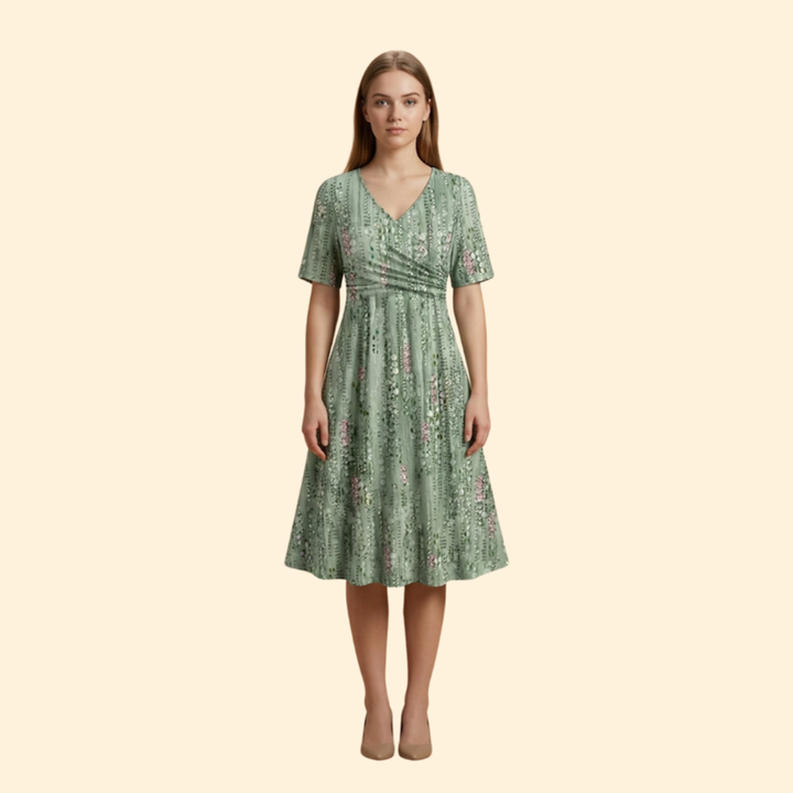 Women's Floral V-Neck Dress