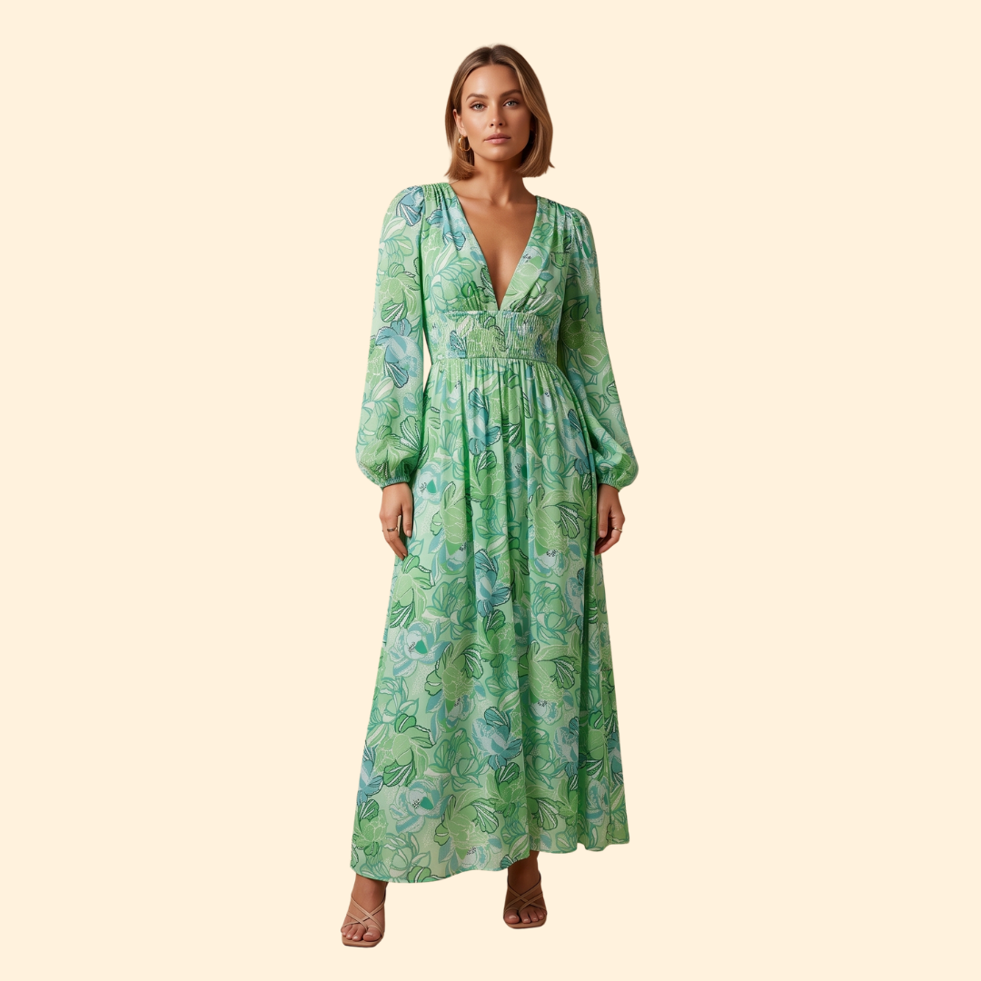 Women's Floral V-Neck Dress