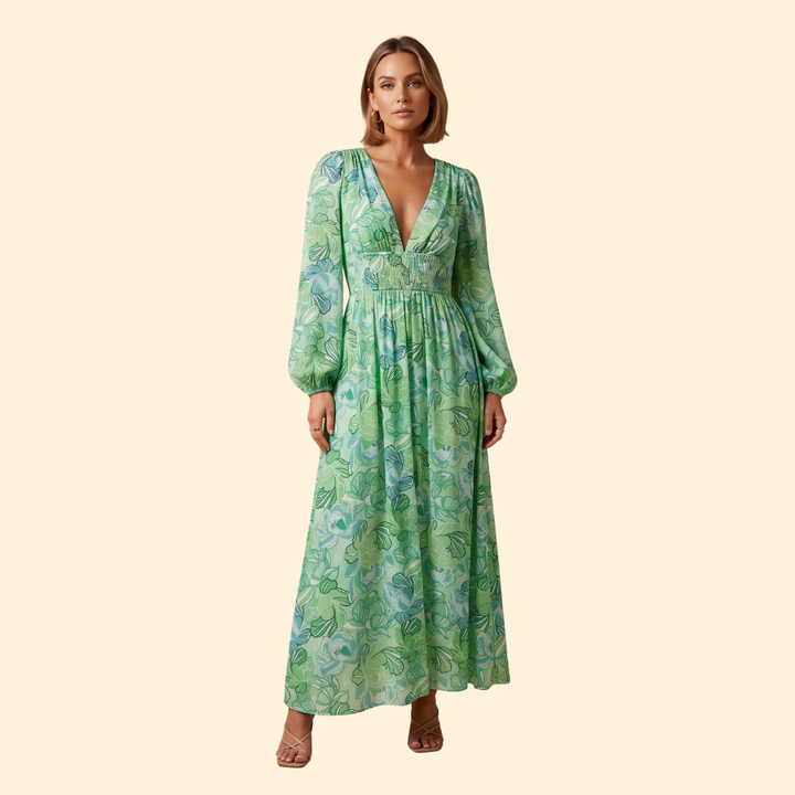 Women's Floral V-Neck Dress
