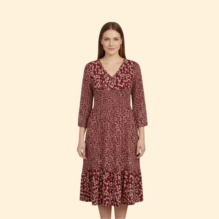 Women's Floral V-Neck Dress