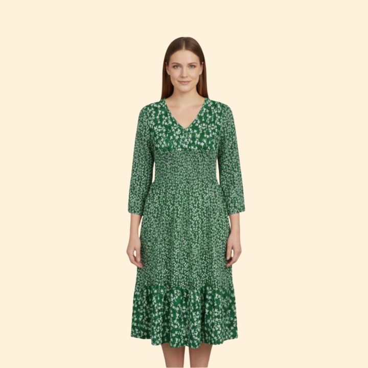 Women's Floral V-Neck Dress
