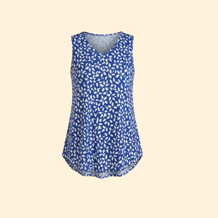 Women's Floral V-Neck Top