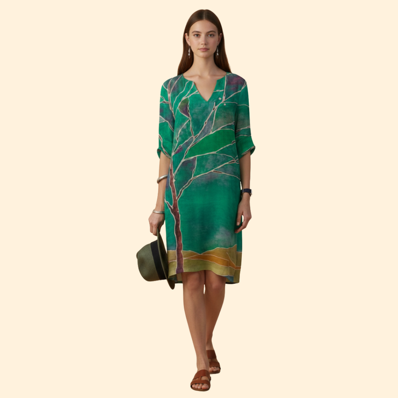 Women’s Floral V-neck Dress