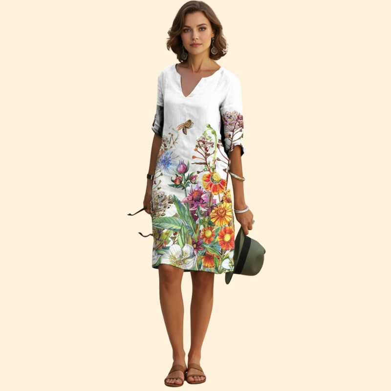 Women’s Floral V-neck Dress