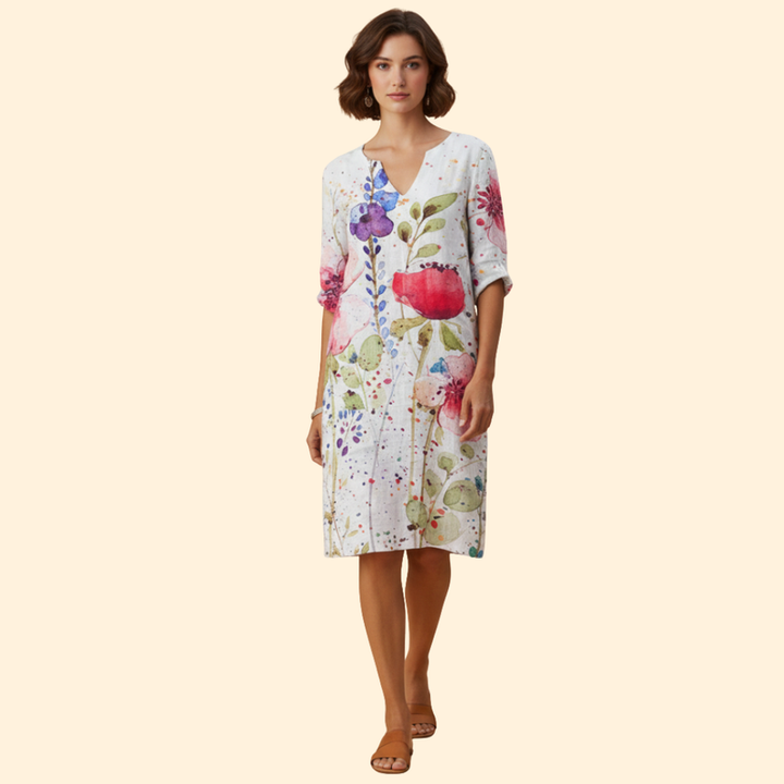 Women’s Floral V-neck Dress