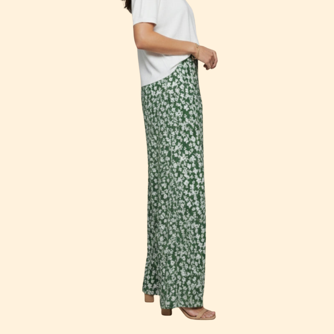 Women's Floral Wide-Leg Palazzo Pants