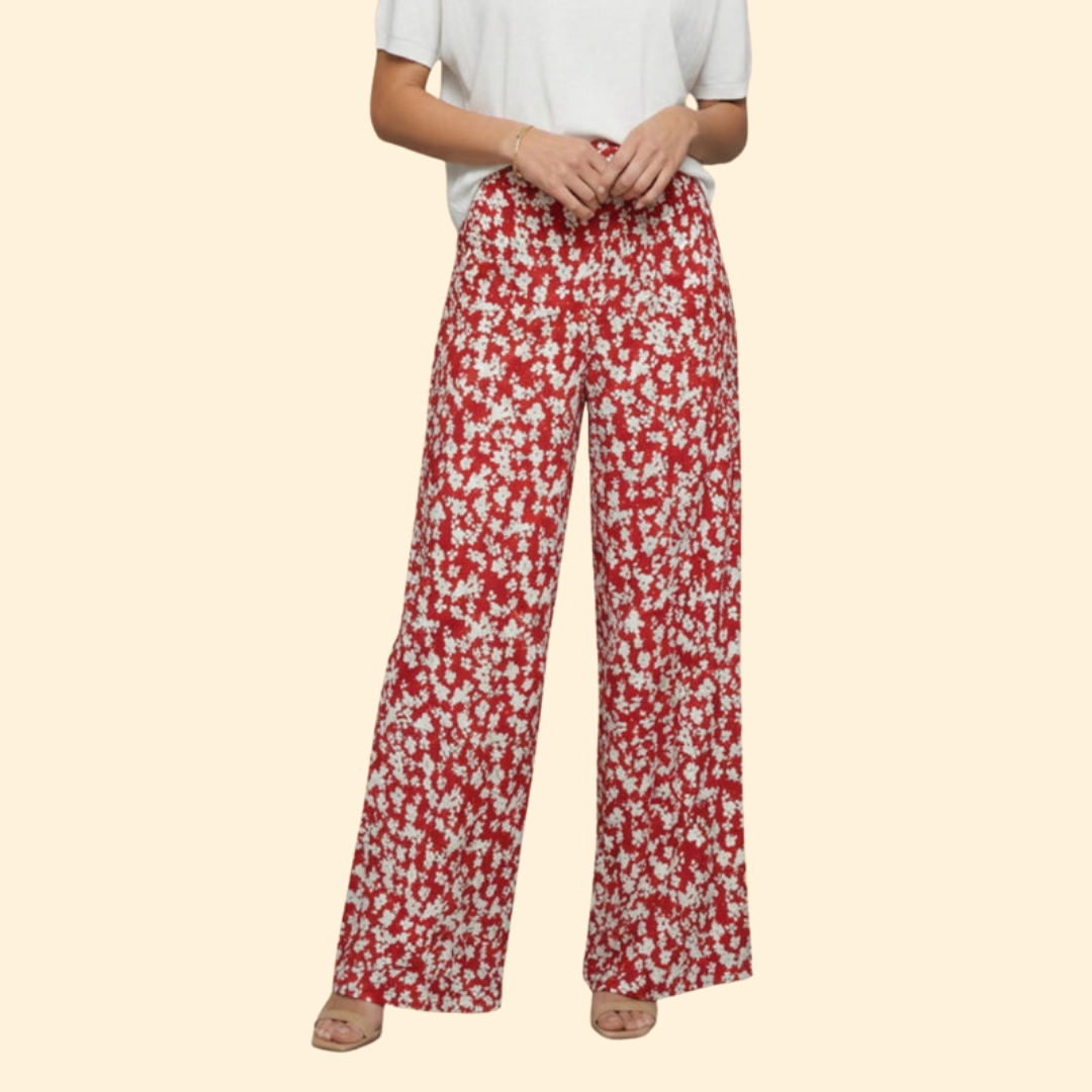 Women's Floral Wide-Leg Palazzo Pants