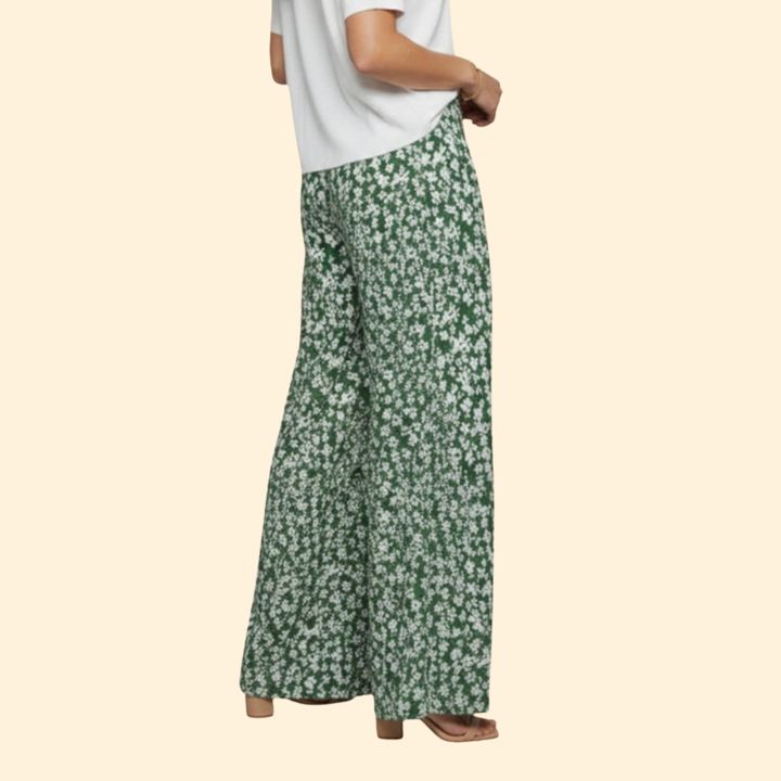 Women's Floral Wide-Leg Palazzo Pants