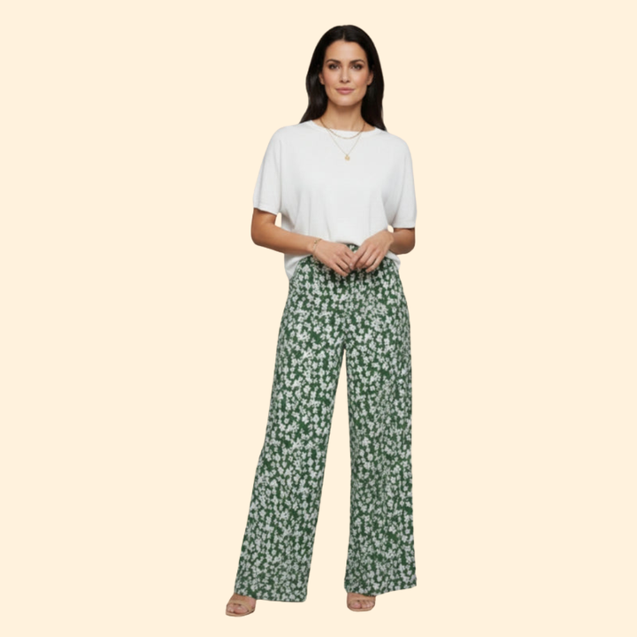 Women's Floral Wide-Leg Palazzo Pants
